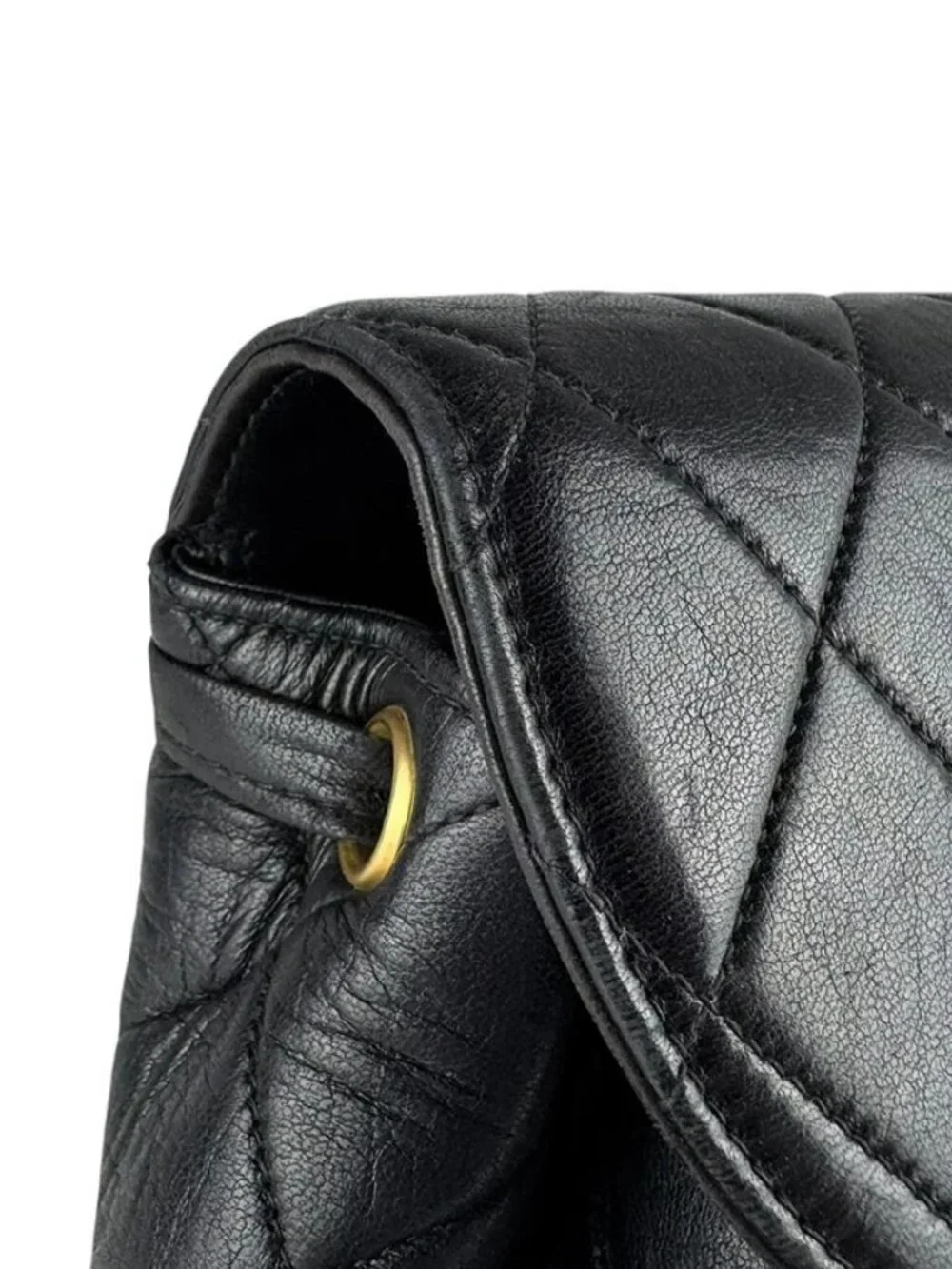 CHANEL Matelasse Backpack Black/Gold Leather/Metal -